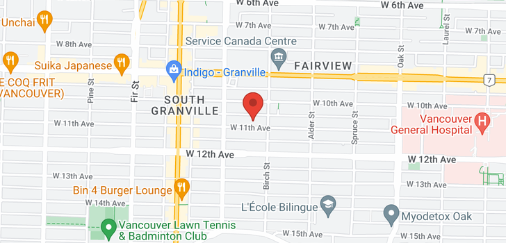 map of 902 1333 W 11TH AVENUE